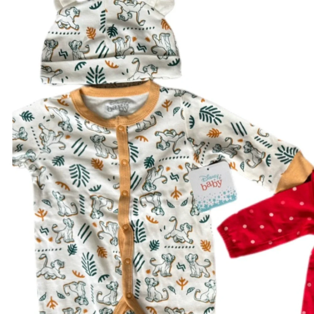 Disney Baby Simba Sleeper (6M) + Minnie Mouse Romper (NB)